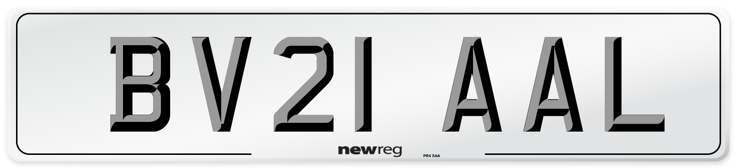 BV21 AAL Number Plate from New Reg